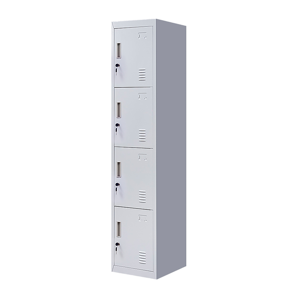 Standard Lock 4 Door Locker for Office Gym Grey