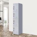 Standard Lock 4 Door Locker for Office Gym Grey