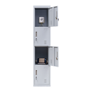 Standard Lock 4 Door Locker for Office Gym Grey
