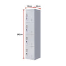 Standard Lock 4 Door Locker for Office Gym Grey