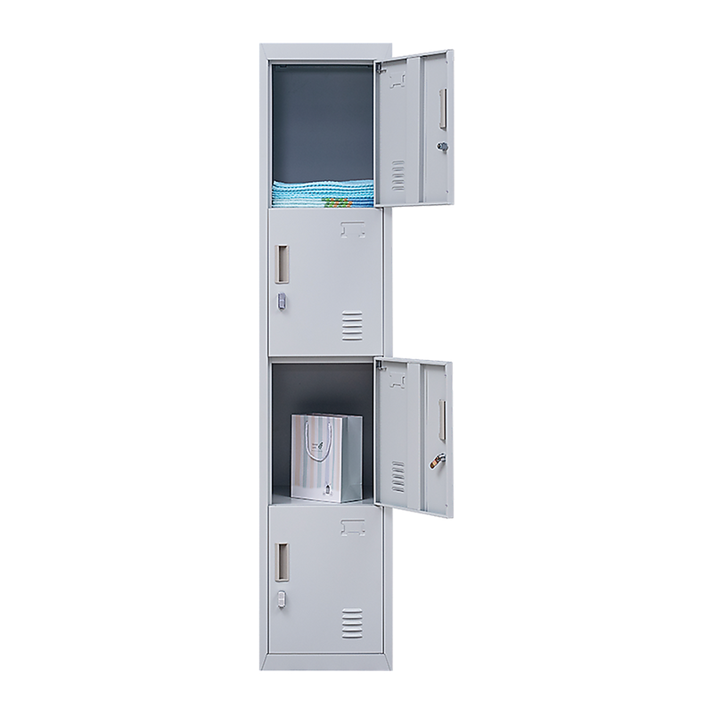 Padlock-operated lock 4 Door Locker for Office Gym Grey