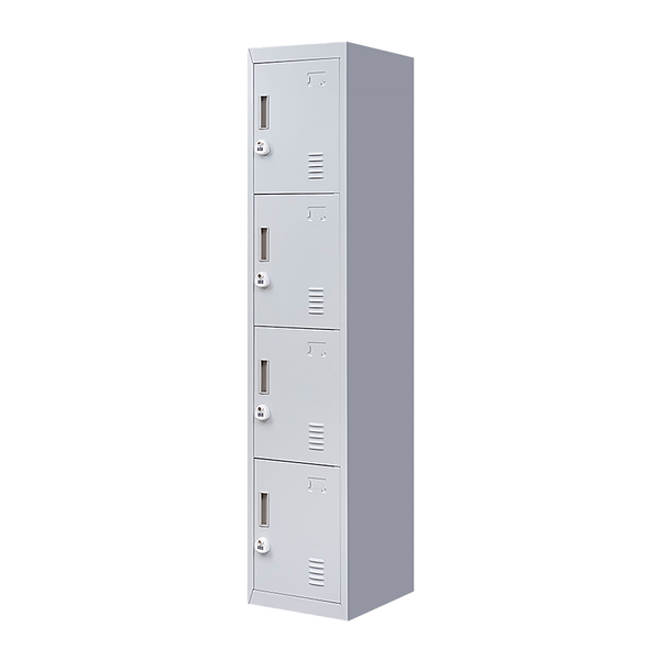 3-digit Combination Lock 4 Door Locker for Office Gym Grey