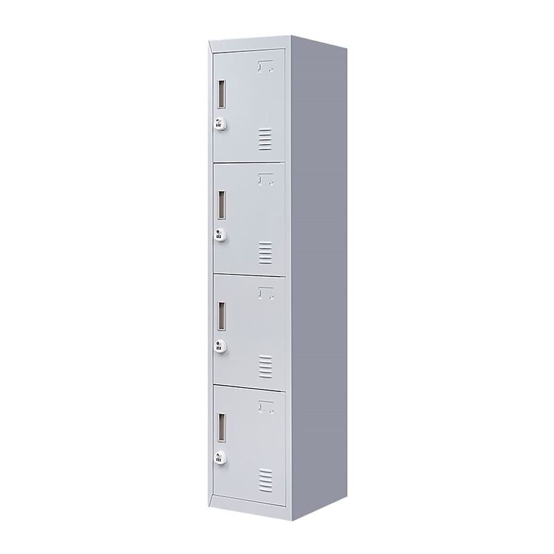 3-digit Combination Lock 4 Door Locker for Office Gym Grey
