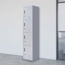 3-digit Combination Lock 4 Door Locker for Office Gym Grey