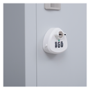 3-digit Combination Lock 4 Door Locker for Office Gym Grey