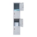3-digit Combination Lock 4 Door Locker for Office Gym Grey
