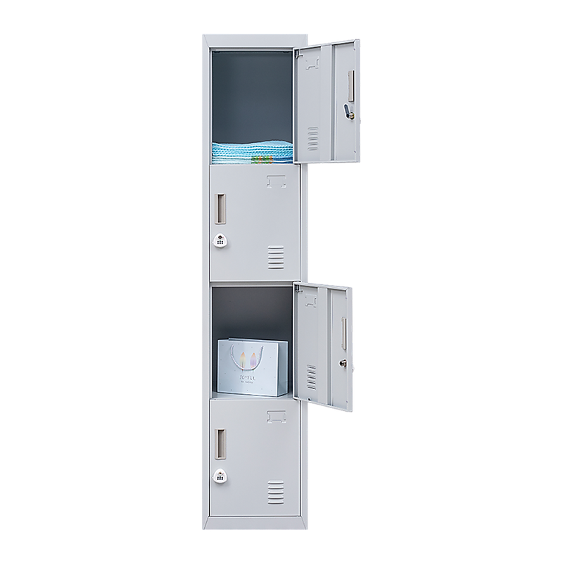 3-digit Combination Lock 4 Door Locker for Office Gym Grey