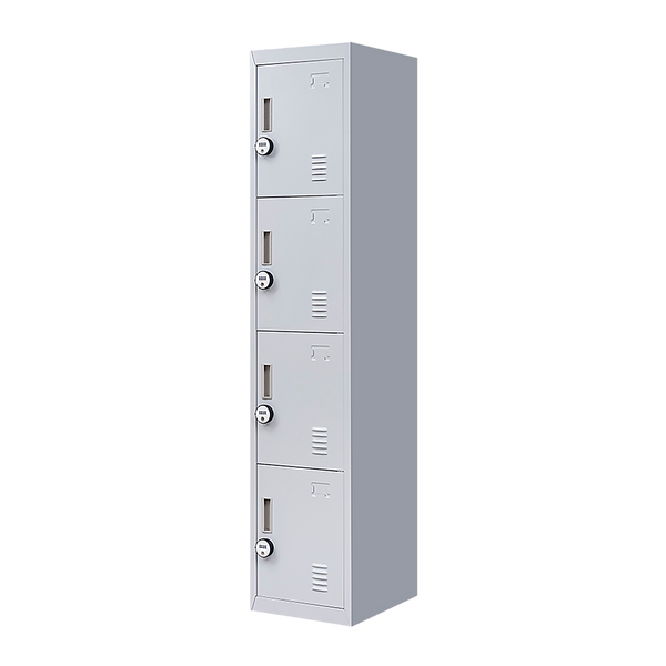 4-Digit Combination Lock 4 Door Locker for Office Gym Grey