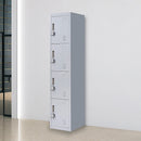4-Digit Combination Lock 4 Door Locker for Office Gym Grey