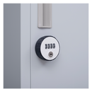 4-Digit Combination Lock 4 Door Locker for Office Gym Grey