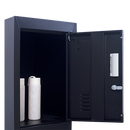 Standard Lock 4-Door Vertical Locker for Office Gym Shed School Home Storage Black