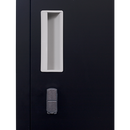 Padlock-operated lock 4 Door Locker for Office Gym Black