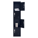 Padlock-operated lock 4 Door Locker for Office Gym Black