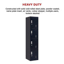 Padlock-operated lock 4 Door Locker for Office Gym Black