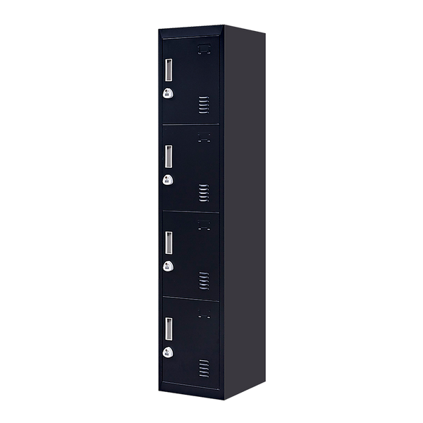 3-digit Combination Lock 4 Door Locker for Office Gym Black