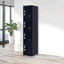 3-digit Combination Lock 4 Door Locker for Office Gym Black