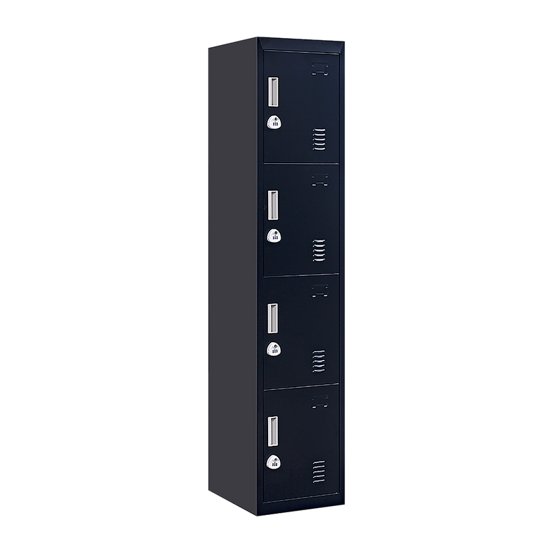 3-digit Combination Lock 4 Door Locker for Office Gym Black