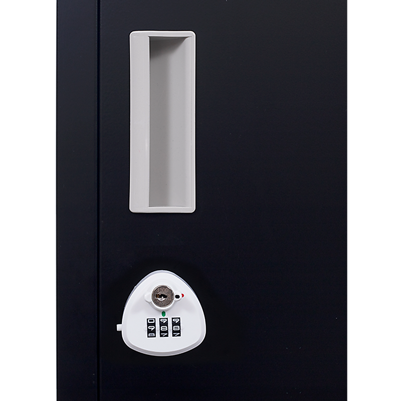 3-digit Combination Lock 4 Door Locker for Office Gym Black