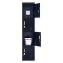 3-digit Combination Lock 4 Door Locker for Office Gym Black