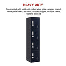 3-digit Combination Lock 4 Door Locker for Office Gym Black