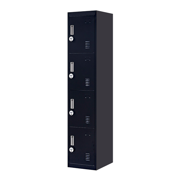 4-digit Combination Lock 4 Door Locker for Office Gym Black