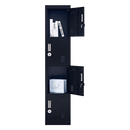 4-digit Combination Lock 4 Door Locker for Office Gym Black