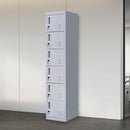 Standard Lock 6-Door Locker for Office Gym Shed School Home Storage Grey