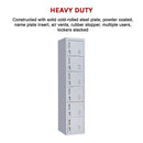 Standard Lock 6-Door Locker for Office Gym Shed School Home Storage Grey