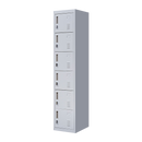 Padlock-operated Lock 6-Door Locker for Office Gym Shed School Home Storage Grey