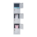 Padlock-operated Lock 6-Door Locker for Office Gym Shed School Home Storage Grey