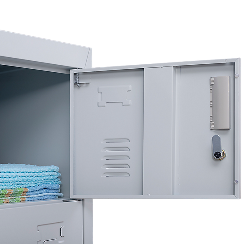 Padlock-operated Lock 6-Door Locker for Office Gym Shed School Home Storage Grey