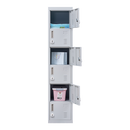 3-digit Combination Lock 6-Door Locker for Office Gym Shed School Home Storage Grey