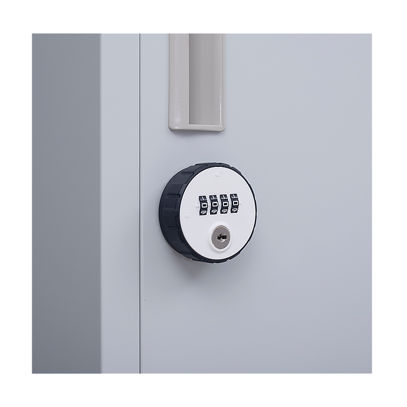 4-Digit Combination Lock 6-Door Locker for Office Gym Shed School Home Storage Grey