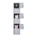 4-Digit Combination Lock 6-Door Locker for Office Gym Shed School Home Storage Grey