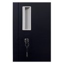 Standard Lock 6-Door Locker for Office Gym Shed School Home Storage Black