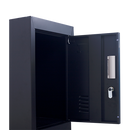 Standard Lock 6-Door Locker for Office Gym Shed School Home Storage Black