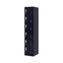 Padlock-operated Lock 6-Door Locker for Office Gym Shed School Home Storage Black