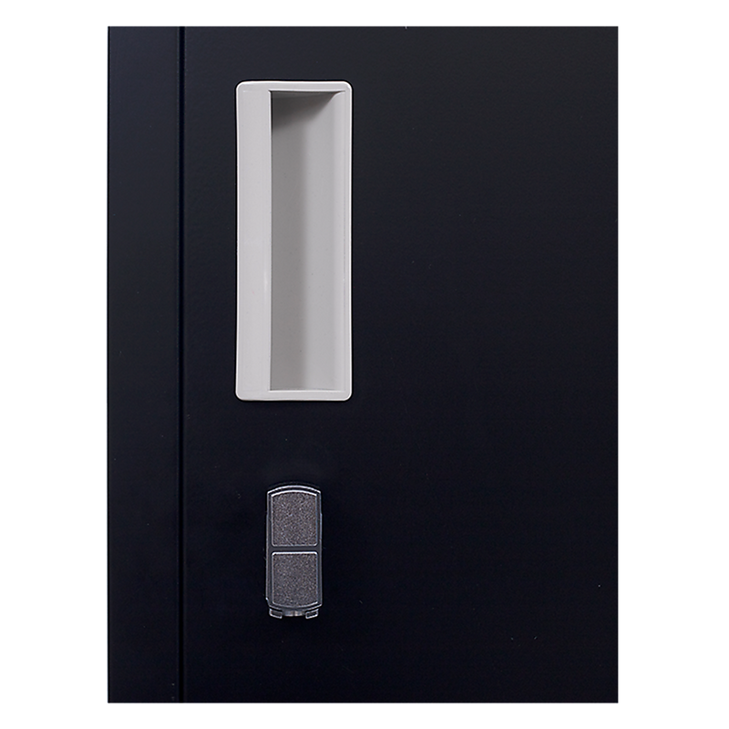 Padlock-operated Lock 6-Door Locker for Office Gym Shed School Home Storage Black