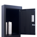 Padlock-operated Lock 6-Door Locker for Office Gym Shed School Home Storage Black