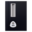 3-Digit Combination Lock 6-Door Locker for Office Gym Shed School Home Storage Black