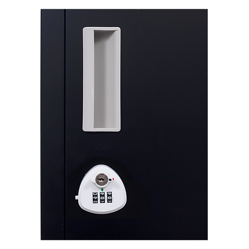 3-Digit Combination Lock 6-Door Locker for Office Gym Shed School Home Storage Black