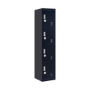 4-digit Combination Lock 6-Door Locker for Office Gym Shed School Home Storage Black