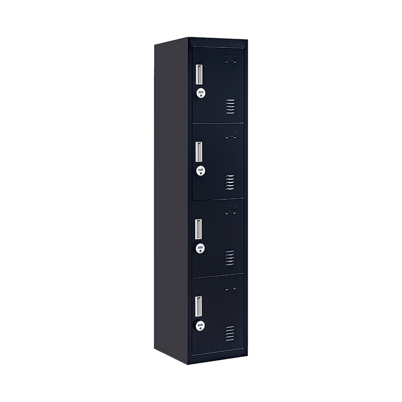 4-digit Combination Lock 6-Door Locker for Office Gym Shed School Home Storage Black