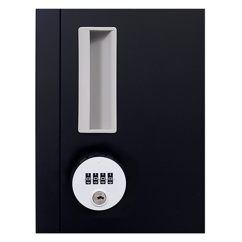 4-digit Combination Lock 6-Door Locker for Office Gym Shed School Home Storage Black