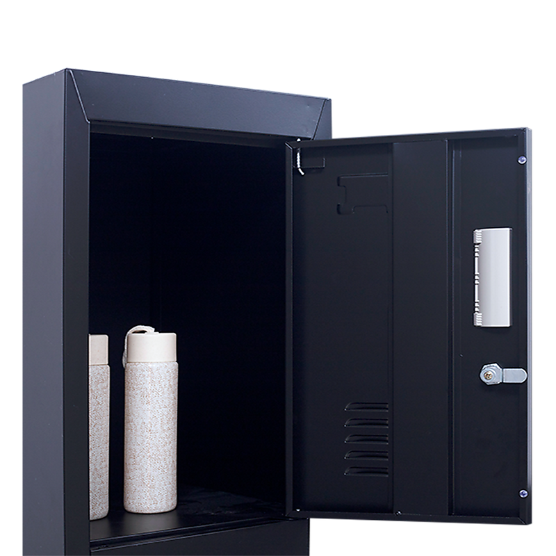 4-digit Combination Lock 6-Door Locker for Office Gym Shed School Home Storage Black