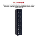 4-digit Combination Lock 6-Door Locker for Office Gym Shed School Home Storage Black