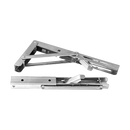 2x 10" Stainless Steel Folding Table Bracket Shelf Bench 50kg Load Heavy Duty