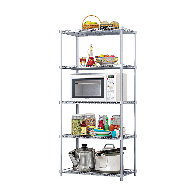 5 Tier Chrome Metal Storage Rack Shelving Wire Shelf