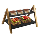 Party 2 Tier Cake Stand Slate Wedding Tiered Serving Stand Afternoon Tea
