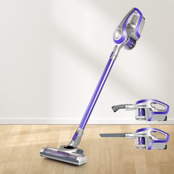 Devanti Cordless Stick Vacuum Cleaner - Purple & Grey